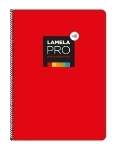 LAMELA BLOC t.DURA Fº 100h CDV. 4 ROJO - Pack de 5 unidades